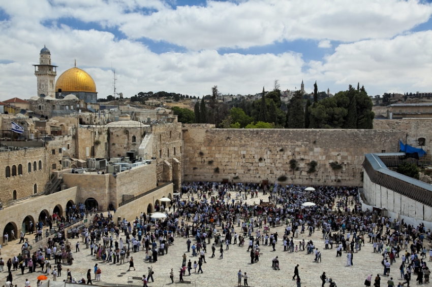 This Western Wall of the Temple Mount is a Holy Site for Jewish Worshipers