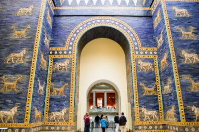 Ishtar gate from Babylon in Pergamon museum, Berlin - Germany