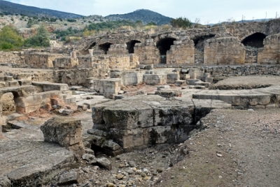View of the ruins of the palace of the last king of Judea Agrippa II